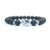 Bergamot evil eye stone bracelet