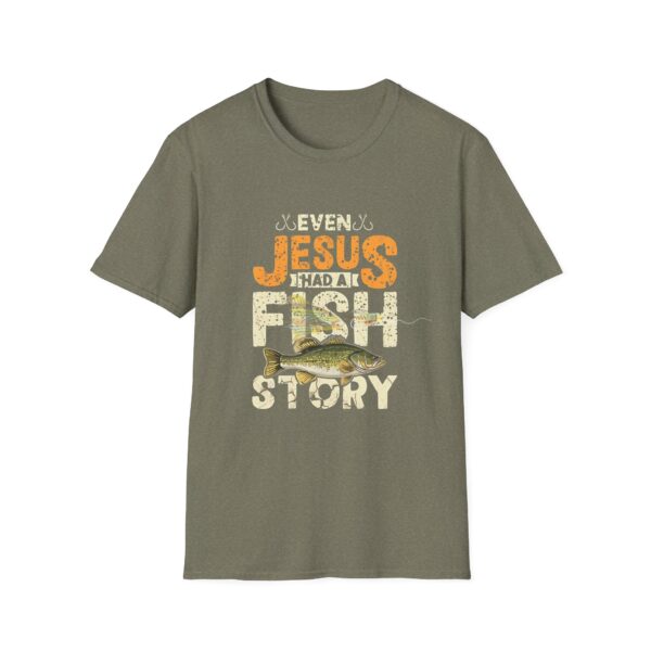11923154037539443171_2048.jpeg Jesus Fish Story Unisex T-Shirt, Christian Top, Summer 2025 Tee, Religious Graphic Shirt, Inspirational Clothing