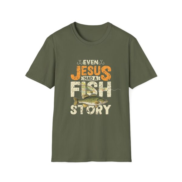17955525031394050820_2048.jpeg Jesus Fish Story Unisex T-Shirt, Christian Top, Summer 2025 Tee, Religious Graphic Shirt, Inspirational Clothing
