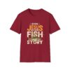 464796514534137891_2048.jpeg Jesus Fish Story Unisex T-Shirt, Christian Top, Summer 2025 Tee, Religious Graphic Shirt, Inspirational Clothing