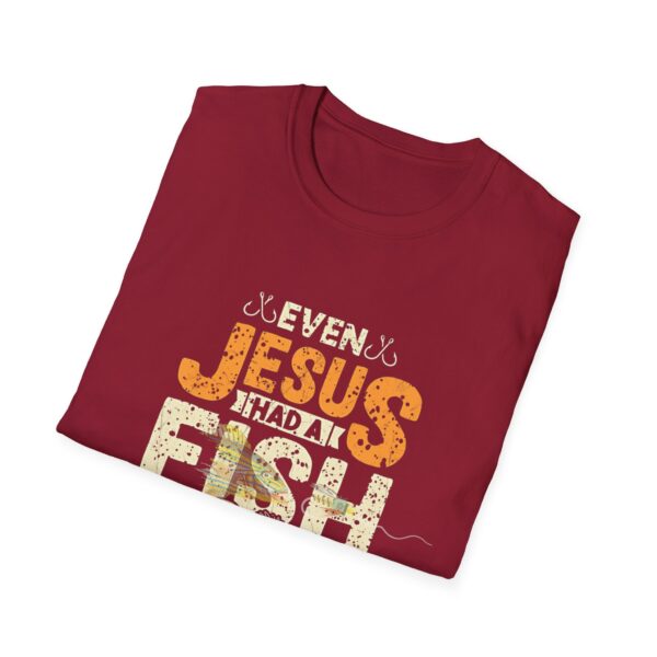 5916401906280557052_2048.jpeg Jesus Fish Story Unisex T-Shirt, Christian Top, Summer 2025 Tee, Religious Graphic Shirt, Inspirational Clothing